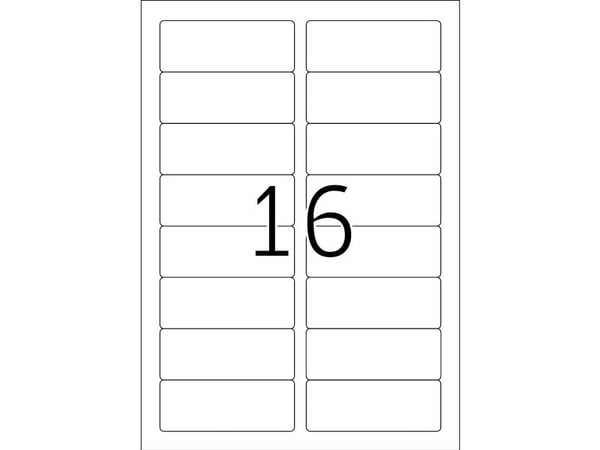 HERMA 4588, Hvit, Avrundet rektangel, Avtakbar, A4, Universal, Silke