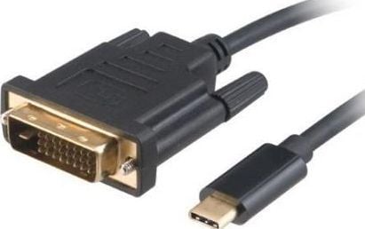Akasa AK-CBCA10-18BK, 1,8 m, DVI-D, Uros, Uros, musta, Suora