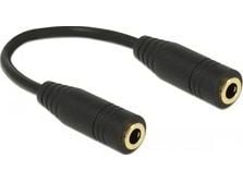 DeLOCK 65896, 3.5mm, Naaras, 3.5mm, Naaras, 0,13 m, Musta