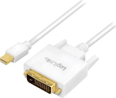 LogiLink CV0138, 3 m, Mini DisplayPort, DVI, Hankjønn, Hankjønn, Gull