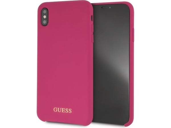 Guess GUHCI65LSGLPI iPhone Xs Max pink hard case Silicone