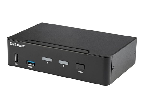 Startech 2 Port DisplayPort KVM Switch, 4K 60Hz, Single Display, Dual Port UHD DP 1.2 USB KVM Switch with Integrated USB 3.0 Hub and Audio, Dell, H...