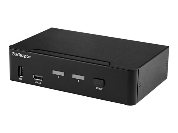 Startech 2 Port DisplayPort KVM Switch, 4K 60Hz, Single Display, Dual Port UHD DP 1.2 USB KVM Switch with Integrated USB 3.0 Hub and Audio, Dell, H...