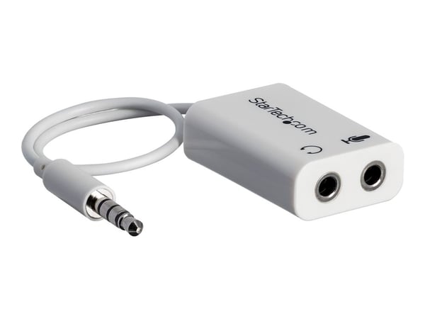 StarTech.com 4-posisjons mikrofon- og hodetelefonsplitter 3,5 mm 4-pinners / 4-polet mikrofon- og lydsplitterkabel (MUYHSMFFADW) - Splitter for hod...