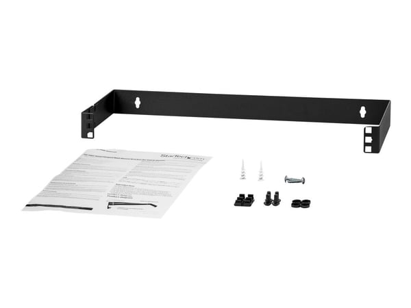 Startech 1U Hinged Wall Mount Patch Panel Bracket - 4 inch Deep - 19" Patch Panel Swing Rack for Shallow Network Equipment- 17lbs (WALLMOUNTH1) - V...