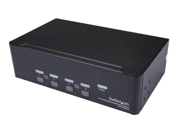 Startech DisplayPort KVM - 4 port - 4K 60Hz - Dual Monitor KVM - DisplayPort Switch - KVM DisplayPort - Desktop KVM Switch (SV431DPDDUA2) - KVM / l...