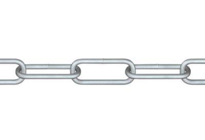 Roliba kæde langleddet 5,0 mm - Kæde, langleddet stål, elgalv. 5,0mmx 3m
