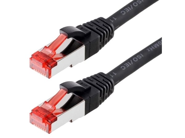 Helos CAT6 S/FTP (PIMF), 10m, 10 m, Cat6, SF/UTP (S-FTP), RJ-45, RJ-45, Sort