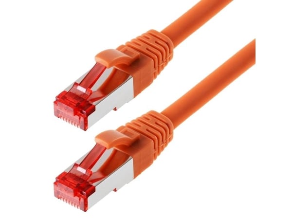 Helos CAT6a S/FTP (PIMF), 0.5m, 0,5 m, Cat6a, SF/UTP (S-FTP), RJ-45, RJ-45, Oransje