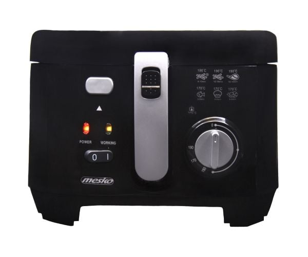 Mesko Home MS 4908, Frityrkoker, 2,5 l, Single/enkelt, Svart, Grå, Knapper, Rotasjon, Enkeltstående