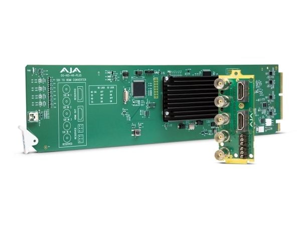 AJA OG-Hi5-4K-Plus, SDI-HDMI-muunnin, vihreä, 4096 x 2160 pikseliä, 480i,576i,720p,1080i,1080p,2160p, 0 - 40 °C, -40 - 60 °C
