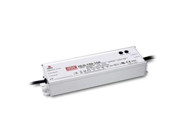 MEAN WELL HLG-150H-12, 150 W, IP67, 90 - 305 V, 12,5 A, 12 V, 68 mm