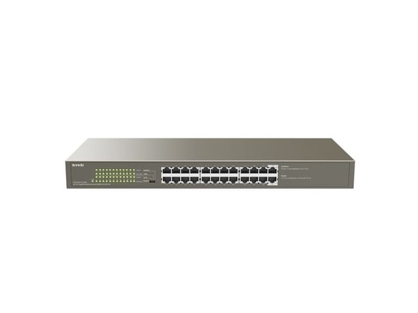 Tenda TEG1124P-24-250W, Hallitsematon, Gigabit Ethernet (10/100/1000), Power over Ethernet -tuki, Telineasennus
