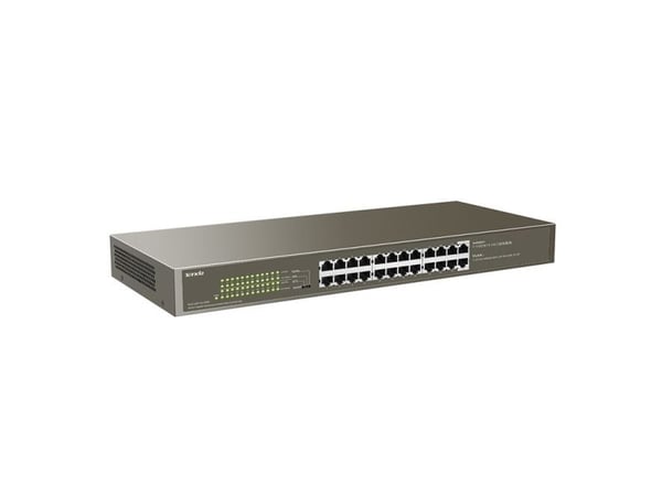 Tenda TEG1124P-24-250W, Hallitsematon, Gigabit Ethernet (10/100/1000), Power over Ethernet -tuki, Telineasennus