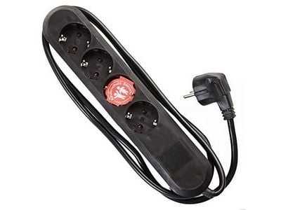 Bachmann SMARTLINE, 1,5 m, Sisätila, Musta, 4 AC-pistorasia(a), 288 mm, 56 mm