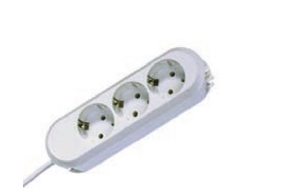 Bachmann SMARTLINE, 1,5 m, Sisätila, Tyyppi F, Valkoinen, 3 AC-pistorasia(a), 185 mm
