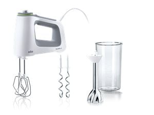 Braun MultiMix 5 HM 5107 WH - Håndmikser - 750 W - hvit/grå