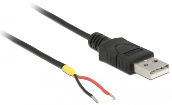 Delock - USB-kabel - USB (hann) til uisolert tråd - 1.5 m - svart