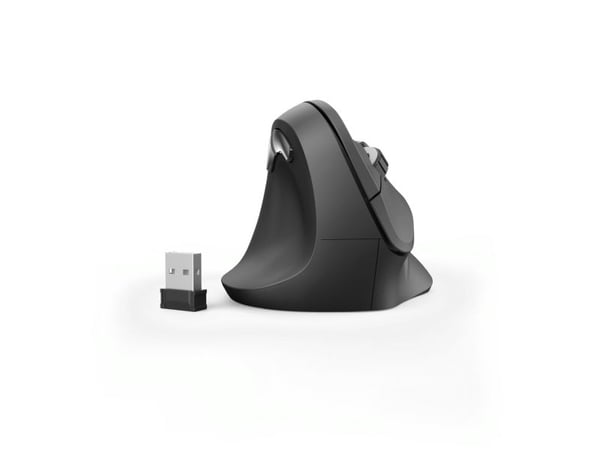 Hama "EMW-500L" - Mus - ergonomisk - venstrehendt - optisk - 6 knapper - trådløs - 2.4 GHz - USB trådløs mottaker - svart