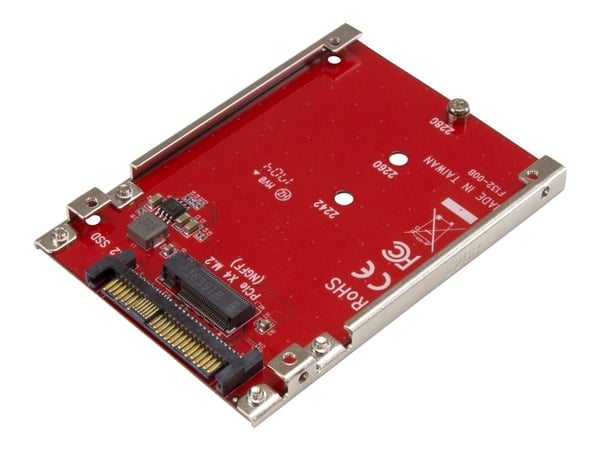 StarTech.com U2M2E125, U.2, M.2, Punainen, CE, FCC, TAA, REACH, 5 - 50 °C, -25 - 70 °C