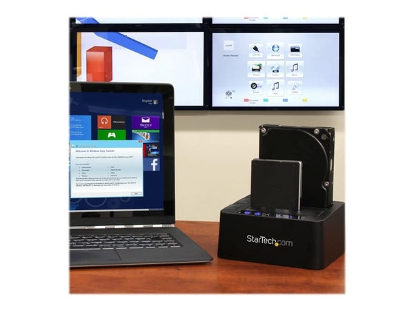 StarTech Standalone Hard Drive Duplicator, Dual Bay HDDSSD ClonerCopier, USB 3.1 (10 Gbps) to SATA III (6Gbps) HDDSSD Docking Station, Hard Disk Du...