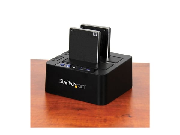 StarTech Standalone Hard Drive Duplicator, Dual Bay HDDSSD ClonerCopier, USB 3.1 (10 Gbps) to SATA III (6Gbps) HDDSSD Docking Station, Hard Disk Du...