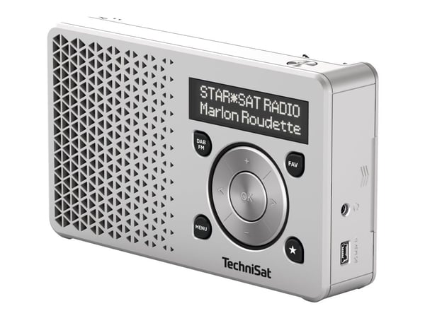 TechniSat DigitRadio 1 - Bærbar DAB-radio - 1 watt - sølv