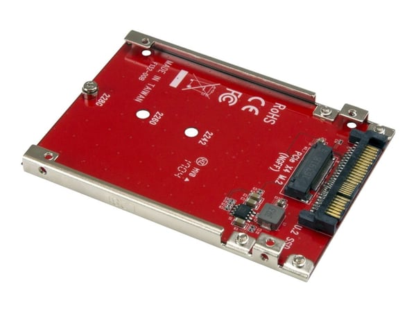 StarTech.com U2M2E125, U.2, M.2, Punainen, CE, FCC, TAA, REACH, 5 - 50 °C, -25 - 70 °C