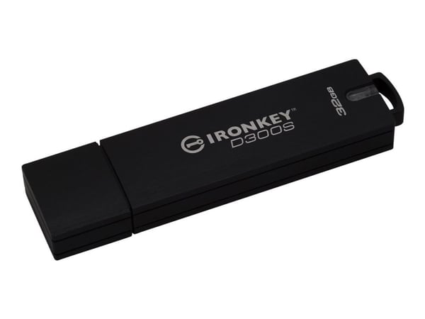 IronKey D300S - USB-flashstasjon - kryptert - FIPS 140-2 Level 3 - 32 GB - USB 3.1 Gen 1 - TAA-samsvar