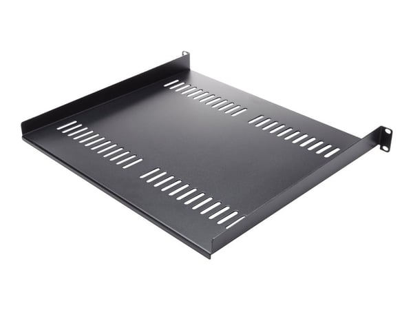 Startech 1U Vented Server Rack Cabinet Shelf, 16in Deep Fixed Cantilever Tray, Rackmount Shelf for 19" AV/Data/Network Equipment Enclosure w/ Cage ...