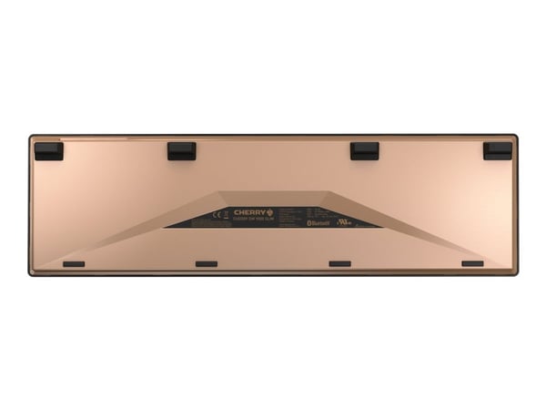 CHERRY DW 9000 SLIM - Sats med tangentbord och mus - trådlös - 2.4 GHz, Bluetooth 4.0 - USA med eurosymbol - svart, brons