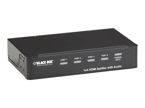 Black Box 1x4 HDMI Splitter - Video/lyd-splitter - 4 x HDMI - stasjonær - for P/N: AC3010A, EVHDMI02T-002M, EVHDMI06-002M, FA790