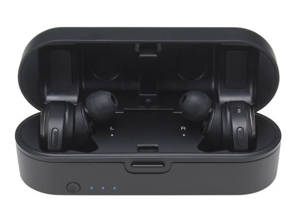 Audio-Technica ATH CKR7TW - True wireless-hodetelefoner med mikrofon - i øret - Bluetooth - svart