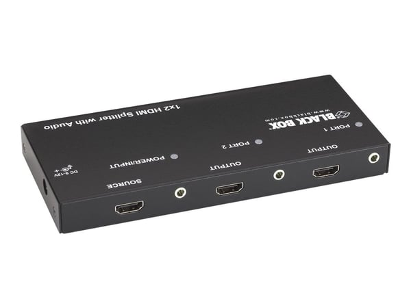 Black Box 1x2 HDMI Splitter - Video/lyd-splitter - 2 x HDMI - stasjonær