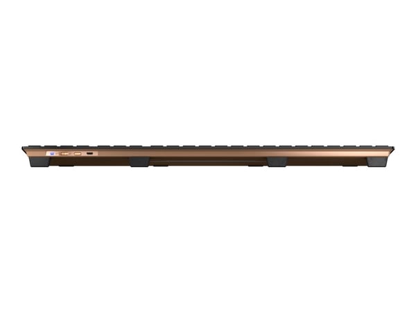 CHERRY DW 9000 SLIM - Sats med tangentbord och mus - trådlös - 2.4 GHz, Bluetooth 4.0 - USA med eurosymbol - svart, brons