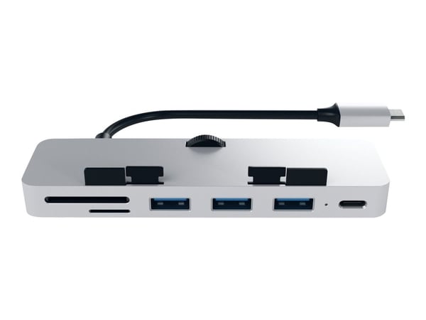 Satechi Aluminum Type-C Clamp Hub Pro - Hub - 3 x SuperSpeed USB 3.0 + 1 x USB-C - pöytätietokoneet