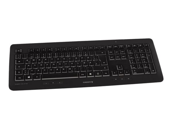 CHERRY DW 5100 - Tastatur- og mussett - trådløs - 2.4 GHz - USA med eurosymbol - tastsvitsj: CHERRY LPK - svart