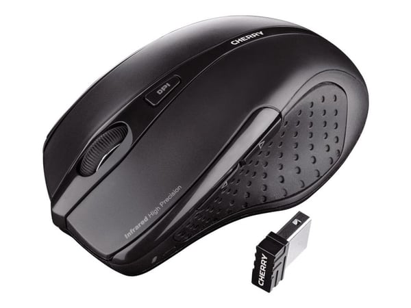 CHERRY DW 5100 - Tastatur- og mussett - trådløs - 2.4 GHz - USA med eurosymbol - tastsvitsj: CHERRY LPK - svart