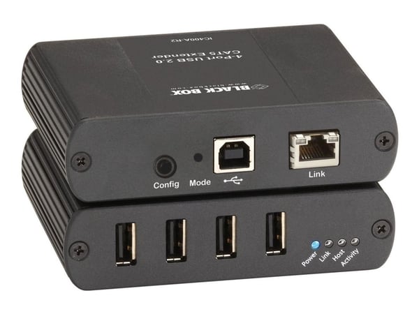 Black Box IC400A-R2, Verkkolähetin ja -vastaanotin, 100 m, Musta, FCC (Class B), IC (Class B), CE (Class B); ESD Rating: EMC EN-61000-4-2:2001 4kV ...
