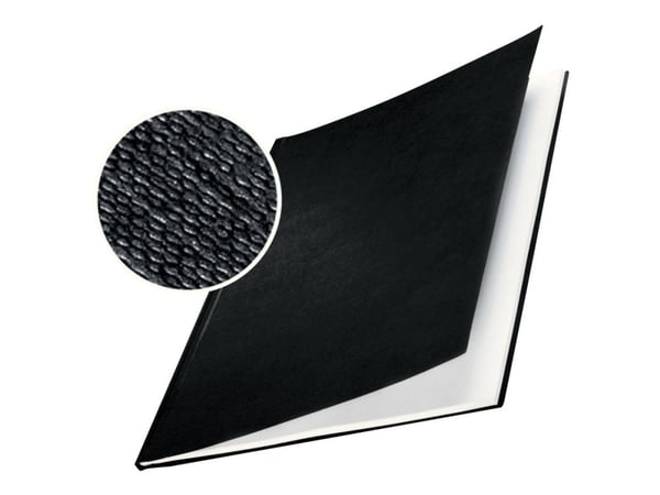 impressBIND hardt omslag med lerretspreg Leitz 28,0 mm Svart