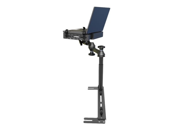RAM Universal No-Drill Laptop Mount - Monteringssett (monteringsbase, notebook-bakke, teleskopstang, dobbelt leddet svingarm) - for notebook - stål...