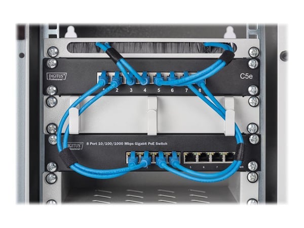 DIGITUS Professional DN-95317 - Switch - ikke-styrt - 8 x 10/100/1000 (PoE) - veggmonterbar - PoE