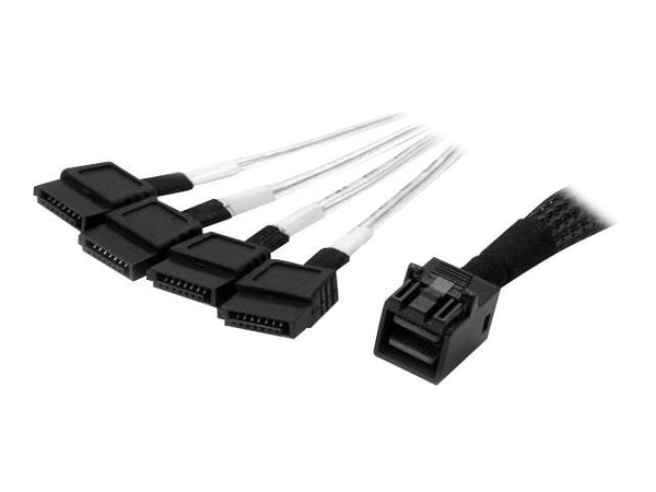 StarTech 1m Internal Mini SAS to SATA Cable - SFF-8643 to 4x SATA (SAS43SAT1M) - SATA/SAS-kabel - 4 x Mini SAS HD (SFF-8643) (P) til SATA (P) - 1 m...