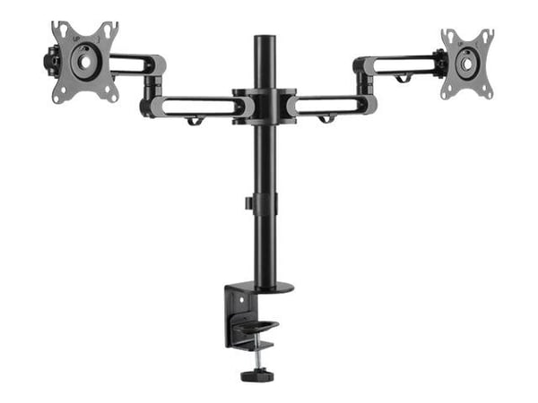 Startech Desk Mount Dual Monitor Arm, Desk Clamp VESA Compatible Monitor Mount for up to 32 inch Displays, Ergonomic Articulating Monitor Arm, Heig...