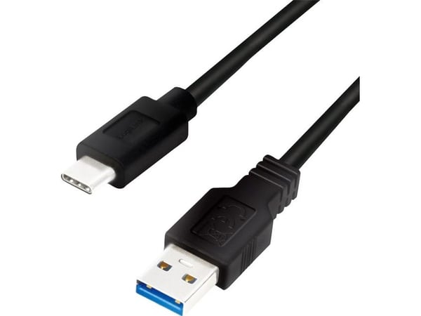 LogiLink CU0166, 0,15 m, USB A, USB C, USB 3.2 Gen 1 (3.1 Gen 1), 5 Gbit/s, Sort