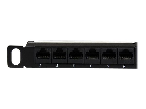 StarTech.com PANELHU24, RJ-45, Cat5e, Telinekiinnitys, 0.5U, musta, 482 mm
