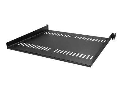 Startech 1U Vented Server Rack Cabinet Shelf, 16in Deep Fixed Cantilever Tray, Rackmount Shelf for 19" AV/Data/Network Equipment Enclosure w/ Cage ...