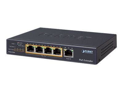 PLANET POE-E304 PoE Extender - Nettverksforlenger - GigE - 10Base-T, 100Base-TX, 1000Base-T - 4 porter - opptil 200 m (POE-E304) PLANET POE-E304 PoE Extender - Nettverksforlenger - GigE - 10Base-T, 100Base-TX, 1000Base-T - 4 porter - opptil 200 m (POE-E304)