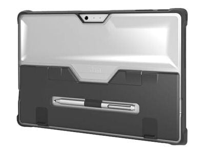 STM dux - Vikbart fodral för surfplatta - robust - polykarbonat, termoplastisk polyuretan (TPU) - svart, transparent - för Microsoft Surface Go