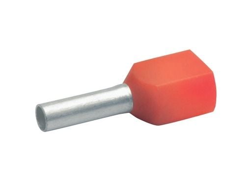 Klauke 87614, Kabeländhylsa, Koppar, Rak, Metallisk, Röd, Tennpläterad koppar, Polypropylen (PP)
